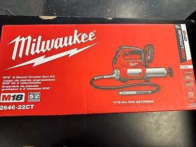 Milwaukee 2646-22CT M18 2 Speed Grease Gun Kit With 2 Batteries And Charger • $320