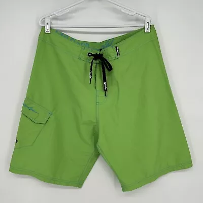 Maui And Sons Board Shorts Mens 36 Green Swim Shorts Surf • $10.99