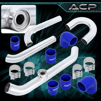 Bolt On Aluminum Turbo Piping Kit + Silicone Couplers For 89-97 Mirage 1.5L 4G15 • $45.99