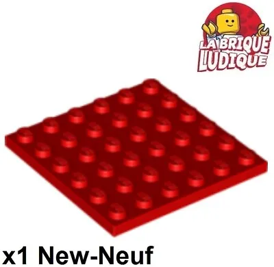 Lego 1x Plate Flat 6x6 Red/Red 3958 New • $2.85