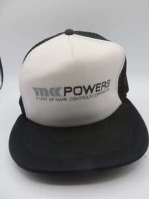 Vintage Mark Controls Valve Repair Snapback Trucker Hat Cap Black Mesh • $8