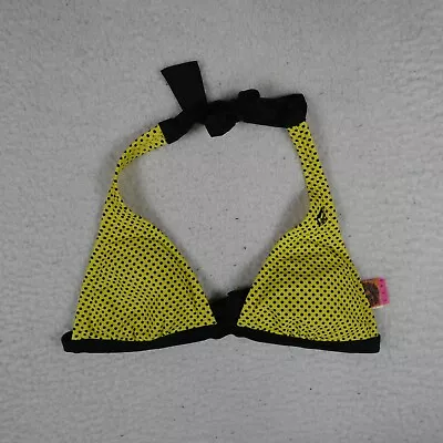 Volcom Swimwear Top Women Size Small Yellow Black Polka Dot Bikini Top • $7.95