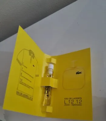  20×1.5 Ml Lacoste L.12.12 Jaune Optimistic Sealed Splash VIALS MINI Sealed Trav • £12.45