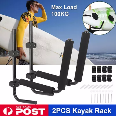 2 X Kayak Storage Rack Carrier Watercraft Paddle Surfboard Holder Wall 100KG NEW • $32.20