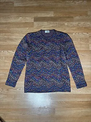 Vintage Missoni Sport Sweater 44 Medium Multicolor Wool Acrylic Pullover • $89.95