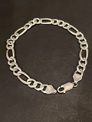 Milor 925 Sterling Silver Figaro 5mm Chain Bracelet 8  Italy 12gr • $26