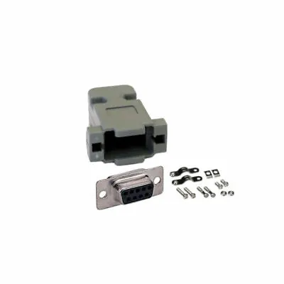 DB9 D-SUB 9-Pin Female Solder Cup Serial RS232 Connector + Plastic Hood Shell • $6.39