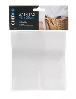 Large Laundry Wash Bag Zipped Net Underwear Delicates Small Items Mesh 42 X 35cm • £3.25