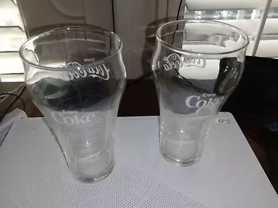 Pair Of 6 Inch Vintage Coca Cola Drinking Glasses • $12.99