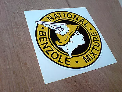 NATIONAL BENZOLE MIXTURE Classic Vintage Petroleum Sticker Decal 1 Off 100mm • £2.50