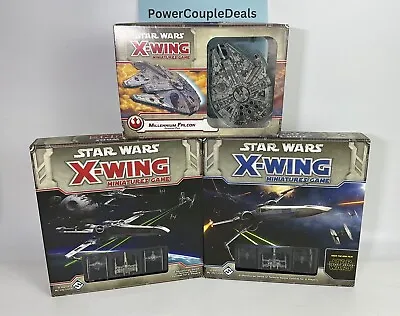 Star Wars X-Wing Miniatures Game Core Sets/Millennium Falcon Expansion Pack Lot • $74.95