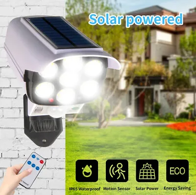 LED Solar Light PIR Motion Sensor Outdoor Garden Yard Wall Security Fake Camera • £9.33