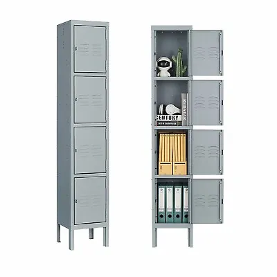 Metal Lockers For Employees Steel Storage Locker With  Doors For Office School • $99.99