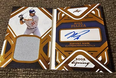 2023 Leaf History Book Book Signing Auto Relic Mike Piazza 17/25 • $100