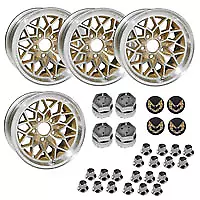 YEARONE NEW 15 X 8 Firebird Trans AM Gold Snowflake Wheel Kit  V2 • $1039.93