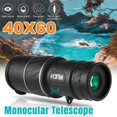 40x60 High Power Military Monocular Day/Night Optics Hunting Camping+Bag • $19.99