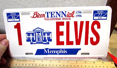 Novelty Metal Tennessee License Plate 1 ELVIS 1996 Souvenir Collectors Plate • $14.99