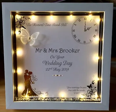 £24.99 • Buy Personalised Light Up Box Frame Wedding, Anniversary Gift