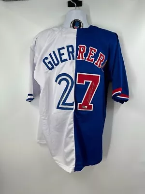 Vladimir Guerrero Jr & Vlad SR DUAL Autographed Signed Jersey Split Team Beckett • $22.50