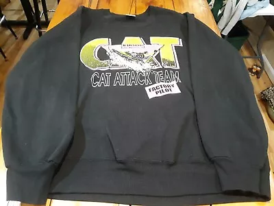 Arctic CAT Attack Team Factory Pilot Snowmobile Vintage Crewneck L Sweatshirt • $99.99