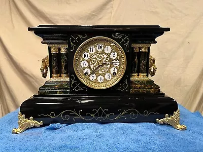 Restored - Magnificent 1902 EN Welch Mantel Clock  • $580