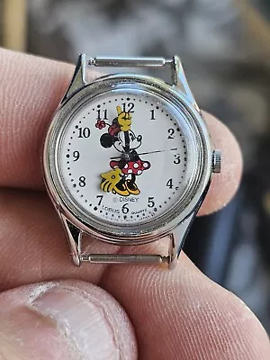 Exc Fine (nos ?) Lorus V515 Disney Minnie Mouse Quartz Watch - Need Battery Runs • $0.99
