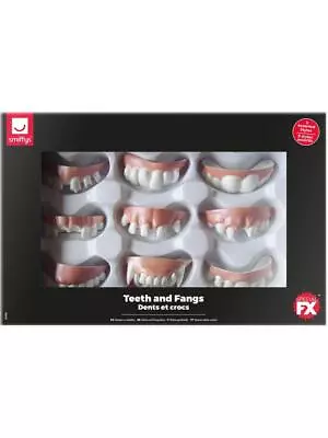 Smiffys Make Up FX 9 Assorted Teeth Fangs Fancy Dress Accessory • £8.49