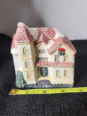 Christmas Village Library Building Miniature *NO LIGHTS* • $16.20