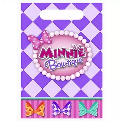 Minnie Mouse Bow-tique Party Favor Treat Loot Bags Birthday Supplies 8 Count • $2.95