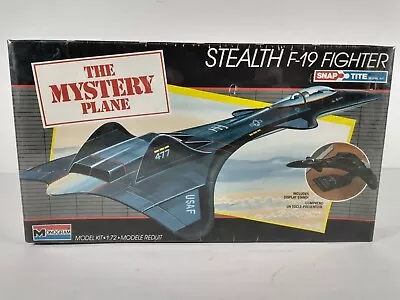 Stealth F-19 Fighter The Mystery Plane Monogram SnapTite 1:72 Model Kit # 1128 • $99.99