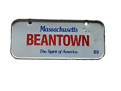  Mini Bicycle 1989 License Plate Massachusetts  BEANTOWN Weathies Cereal  • $1.99