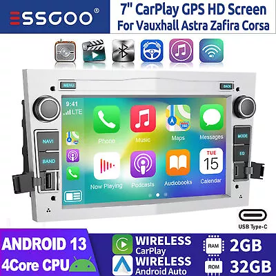 2+32G 7  Android 13 Car GPS Radio Stereo Carplay For Opel Vauxhall Astra H Corsa • £104.85