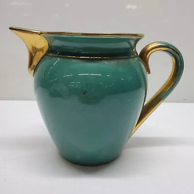 Green And Gold Colored Ceramic Teapot Made In Germany • $9.99