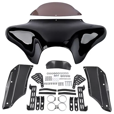 For V Star 650/1100 Softail Deluxe Road King Black Batwing Fairing W/ Windshield • $138