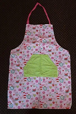 Cook Smart- Cotton Apron With Pocket - One Size-Cupcake Apron • £7.99