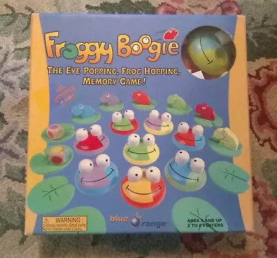 Froggy Boogie Memory Board Game - Eye Popping Wooden Pieces 2006 Blue Orange • $15