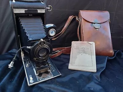 Antique KODAK Jr. No. 2C Autographic Camera With Case 140mm F 7.7 Ball Bearing • $15.49