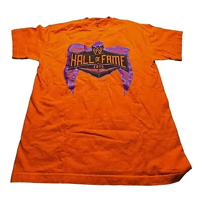 WWE WWF Ultimate Warrior Adult T-Shirt  2014 WrestleMania Hall Of Fame Orange • $14.99