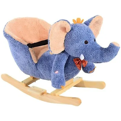 Children Kids Rocking Horse Ride On Toy Seat Belt Safety Toddler Elephant Music • £34.99