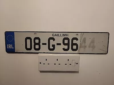 Damaged Republic Of Ireland License Plate  Shipped From Ireland 08 G 9644 Galway • $1