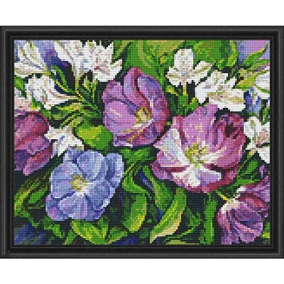 PixelHobby Purple Tulips & White Alstroemeria Mosaic Art Kit • $89.99