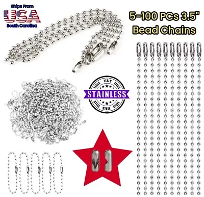 10 - 100 PCS Stainless Steel 3.5  Ball Chain For P38 & P51 Can Openers • $2.99