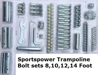 IN STOCK New Sportspower Trampoline Fixings Bolts Screws 14 12 10 8 6 Ft • £0.99