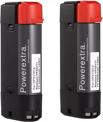 2 Pack 7V 2000mah ​​​​​​​Li-Ion Black & Decker VPX0111 Replacement Battery • $36.44