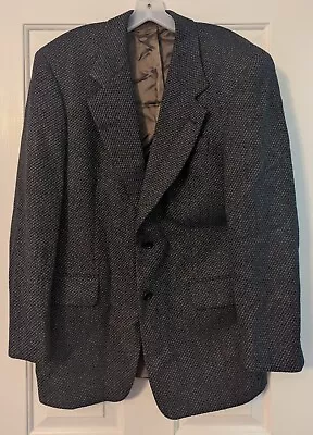 Mens 38R Suit Jacket Blazer Cashmere Wool Loro Piana Italy Fabric Gray Hugo Boss • $39.99