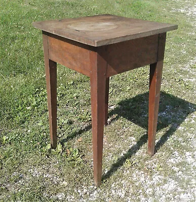 Antique Primitive Cherry Stand Tapered Legs 1840s Era • $265