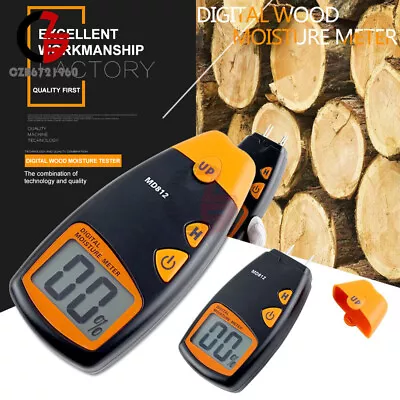 LCD Digital Moisture Meter Wood Moisture Hygrometer Timber Damp Detector Tester • $29.99