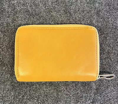 Vera Pelle Wallet Women's Leather Yellow Zip Around  ITALY • $15