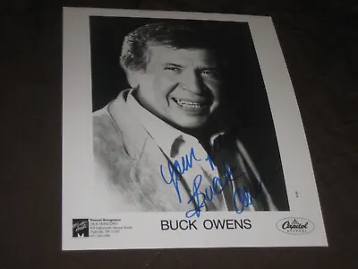 Buck Owens   Signed  8 X 10  Photo Music. • $25