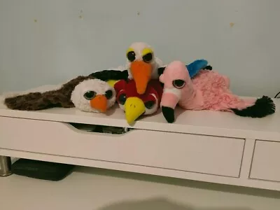 Caltoy Hand Glove Puppets 4 Birds - Eagle Pelican Flamingo & Rare Parrot. Mint • £20.99